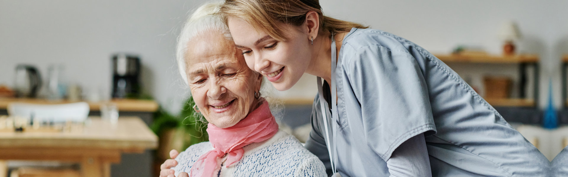 caregiver woman with senior woman